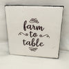 FARM TO TABLE Wall Art Ceramic Tile Gift Home Decor Positive Quote Affirmation {{ JAMsCraftCloset }}