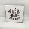 FARM HAIR DONT CARE Wall Art Ceramic Tile Gift Home Decor Positive Quote Affirmation {{ JAMsCraftCloset }}