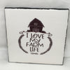 I LOVE MY FARM LIFE Wall Art Ceramic Tile Gift Home Decor Positive Quote Affirmation {{ JAMsCraftCloset }}