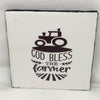 GOD BLESS THE FARMER Wall Art Ceramic Tile Gift Home Decor Positive Quote Affirmation {{ JAMsCraftCloset }}
