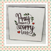 PRAY MORE AND WORRY LESS Art Ceramic Tile Gift Home Decor Positive Quote Affirmation {{ JAMsCraftCloset }}