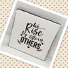 WE RISE BY LIFTING OTHERS Art Ceramic Tile Gift Home Decor Positive Quote Affirmation {{ JAMsCraftCloset }}