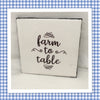 FARM TO TABLE Wall Art Ceramic Tile Gift Home Decor Positive Quote Affirmation {{ JAMsCraftCloset }}