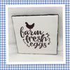 FARM FRESH EGGS Wall Art Ceramic Tile Gift Home Decor Positive Quote Affirmation {{ JAMsCraftCloset }}