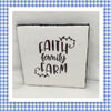 FAITH FAMILY FARM Wall Art Ceramic Tile Gift Home Decor Positive Quote Affirmation {{ JAMsCraftCloset }}