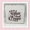 AIM HIGHER DREAM BIGGER Wall Art Ceramic Tile Gift Home Decor Positive Quote Affirmation {{ JAMsCraftCloset }}