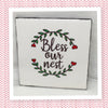 BLESS OUR NEST Wall Art Ceramic Tile Gift Home Decor Positive Quote Affirmation {{ JAMsCraftCloset }}