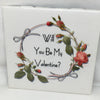 WILL YOU BE MY VALENTINE Wall Art Ceramic Tile Sign Gift Idea Home Decor Positive Saying {{ JAMsCraftCloset }}