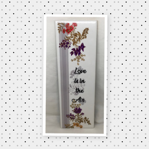 LOVE IS IN THE AIR Ceramic Tile Sign Wall Art Wedding Gift Home Decor {{ JAMsCraftCloset }}