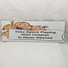 TIME SPENT PLAYING WITH CHILDREN Ceramic Tile Porch Sign Wall Art Gift Idea Home Decor {{ JAMsCraftCloset }}