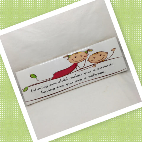 PARENT OR REFEREE Ceramic Tile Porch Sign Wall Art Gift Idea Home Decor {{ JAMsCraftCloset }}