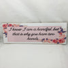 I KNOW I AM A HANDFUL Ceramic Tile Positive Saying Quote Wall Art Gift Idea Home Decor {{ JAMsCraftCloset }}