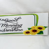 GOOD MORNING SUNSHINE Ceramic Tile Positive Saying Quote Wall Art Gift Idea Home Decor {{ JAMsCraftCloset }}