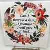 CAN I BORROW A KISS Wall Art Ceramic Tile Sign LOVE Gift Home Decor Positive Saying {{ JAMsCraftCloset }}