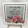 A TRUE RELATIONSHIP Wall Art Ceramic Tile Sign LOVE Gift Home Decor Positive Saying {{ JAMsCraftCloset }}