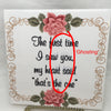 THE FIRST TIME I SAW YOU Wall Art Ceramic Tile Sign LOVE Gift Home Decor Positive Saying {{ JAMsCraftCloset }}