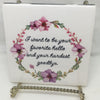 FAVORITE HELLO HARDEST GOODBYE Wall Art Ceramic Tile Gift Home Decor Positive Quote Affirmation {{ JAMsCraftCloset }}