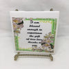I AM BLESSED ENOUGH Wall Art Ceramic Tile Gift Home Decor Positive Quote Affirmation {{ JAMsCraftCloset }}