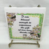 I AM BLESSED ENOUGH Wall Art Ceramic Tile Gift Home Decor Positive Quote Affirmation {{ JAMsCraftCloset }}