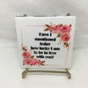 HOW LUCKY I AM TO LOVE YOU Wall Art Ceramic Tile Gift Home Decor Positive Quote Affirmation {{ JAMsCraftCloset }}