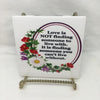 LOVE IS FINDING SOMEONE Wall Art Ceramic Tile Gift Home Decor Positive Quote Affirmation {{ JAMsCraftCloset }}