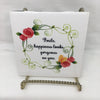 HAPPINESS LOOKS GORGEOUS ON YOU Wall Art Ceramic Tile Gift Home Decor Positive Quote Affirmation {{ JAMsCraftCloset }}
