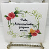 HAPPINESS LOOKS GORGEOUS ON YOU Wall Art Ceramic Tile Gift Home Decor Positive Quote Affirmation {{ JAMsCraftCloset }}