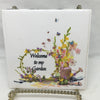 WELCOME TO MY GARDEN Wall Art Ceramic Tile Gift Home Decor Positive Quote Affirmation {{ JAMsCraftCloset }}