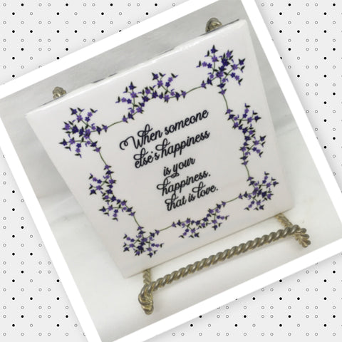 THAT IS LOVE Wall Art Ceramic Tile Gift Home Decor Positive Quote Affirmation {{ JAMsCraftCloset }}