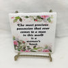 THE MOST PRECIOUS POSSESSION Wall Art Ceramic Tile Sign LOVE Gift Home Decor Positive Saying {{ JAMsCraftCloset }}