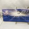 FAITH DOES NOT MAKE THINGS EASY Funny Ceramic Tile Sign Wall Art Gift Idea Home Decor {{ JAMsCraftCloset }}