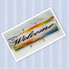 WELCOME 2 Ceramic Tile Porch Guest Room Sign Wall Art Gift Idea Home Decor {{ JAMsCraftCloset }}