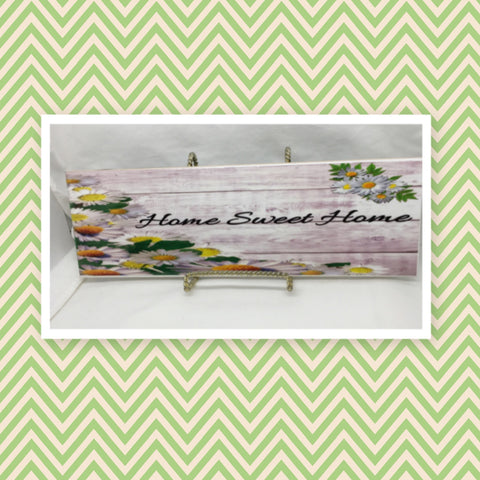 HOME SWEET HOME 1 Ceramic Tile Porch Guest Room Sign Wall Art Gift Idea Home Decor {{ JAMsCraftCloset }}