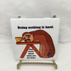 DOING NOTHING IS HARD Wall Art Ceramic Tile Sign LOVE Gift Home Decor Positive Saying {{ JAMsCraftCloset }}