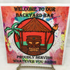 WELCOME TO OUR BACKYARD BAR Wall Art Ceramic Tile Sign Gift Home Decor Positive Saying {{ JAMsCraftCloset }}
