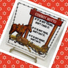 COWBOY MOTTO Wall Art Ceramic Tile Sign Gift Home Decor Positive Saying {{ JAMsCraftCloset }}