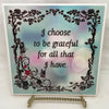 I CHOOSE TO BE GRATEFUL Faith Ceramic Tile Sign Wall Art Gift Idea Home Decor {{ JAMsCraftCloset }}