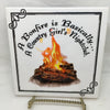 A BONFIRE IS A COUNTRY GIRLS NIGHTCLUB Faith Ceramic Tile Sign Wall Art Gift Idea Home Decor {{ JAMsCraftCloset }}