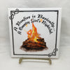 A BONFIRE IS A COUNTRY GIRLS NIGHTCLUB Faith Ceramic Tile Sign Wall Art Gift Idea Home Decor {{ JAMsCraftCloset }}