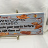 COWBOY LOGIC TASTE YOUR WORDS Ceramic Tile Sign Wall Art Gift Idea Home Decor Positive Saying Quote Repurposed Upcycled {{ JAMsCraftCloset }}