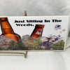 CAMPING WITHOUT BEER IS JUST SITTING IN THE WOODS Ceramic Tile Sign Wall Art Gift Idea Home Decor Positive Saying Quote Repurposed Upcycled {{ JAMsCraftCloset }}