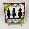 COWBOYS GATHER HERE Faith Ceramic Tile Sign Wall Art Gift Idea Home Decor {{ JAMsCraftCloset }}
