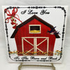 I LOVE YOU TO THE BARN AND BACK Ceramic Tile Sign Wall Art Gift Idea Home Decor {{ JAMsCraftCloset }}