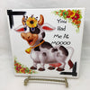 YOU HAD ME AT MOOO Ceramic Tile Sign Wall Art Gift Idea Home Decor {{ JAMsCraftCloset }}