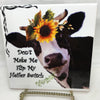DONT MAKE ME FLIP MY HEIFER SWITCH Ceramic Farm Tile Sign Wall Art Gift Idea Home Decor {{ JAMsCraftCloset }}