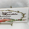 SHE LEAVES A LITTLE SPARKLE WHEREVER SHE GOES Ceramic Tile Sign Wall Art Gift Idea Home Decor Positive Saying Quote Repurposed Upcycled {{ JAMsCraftCloset }}