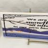 WE ARE LIKE A SNOWFLAKE ALL DIFFERENT Ceramic Tile Sign Wall Art Gift Idea Home Decor Positive Saying Quote Repurposed Upcycled {{ JAMsCraftCloset }}