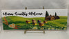 WARM COUNTRY WELCOME Ceramic Tile Sign Wall Art Gift Idea Home Decor Positive Saying Quote Repurposed Upcycled {{ JAMsCraftCloset }}