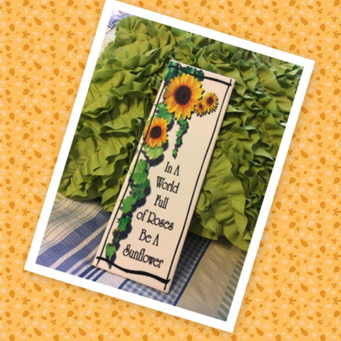 IN A WORLD FULL OF ROSES Ceramic Tile Sign Wall Art Wedding Gift Home Decor {{ JAMsCraftCloset }}