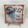 SEA YOU SOON Ceramic Tile Sign Wall Art Gift Idea Ocean Lover Home Decor {{ JAMsCraftCloset }}
